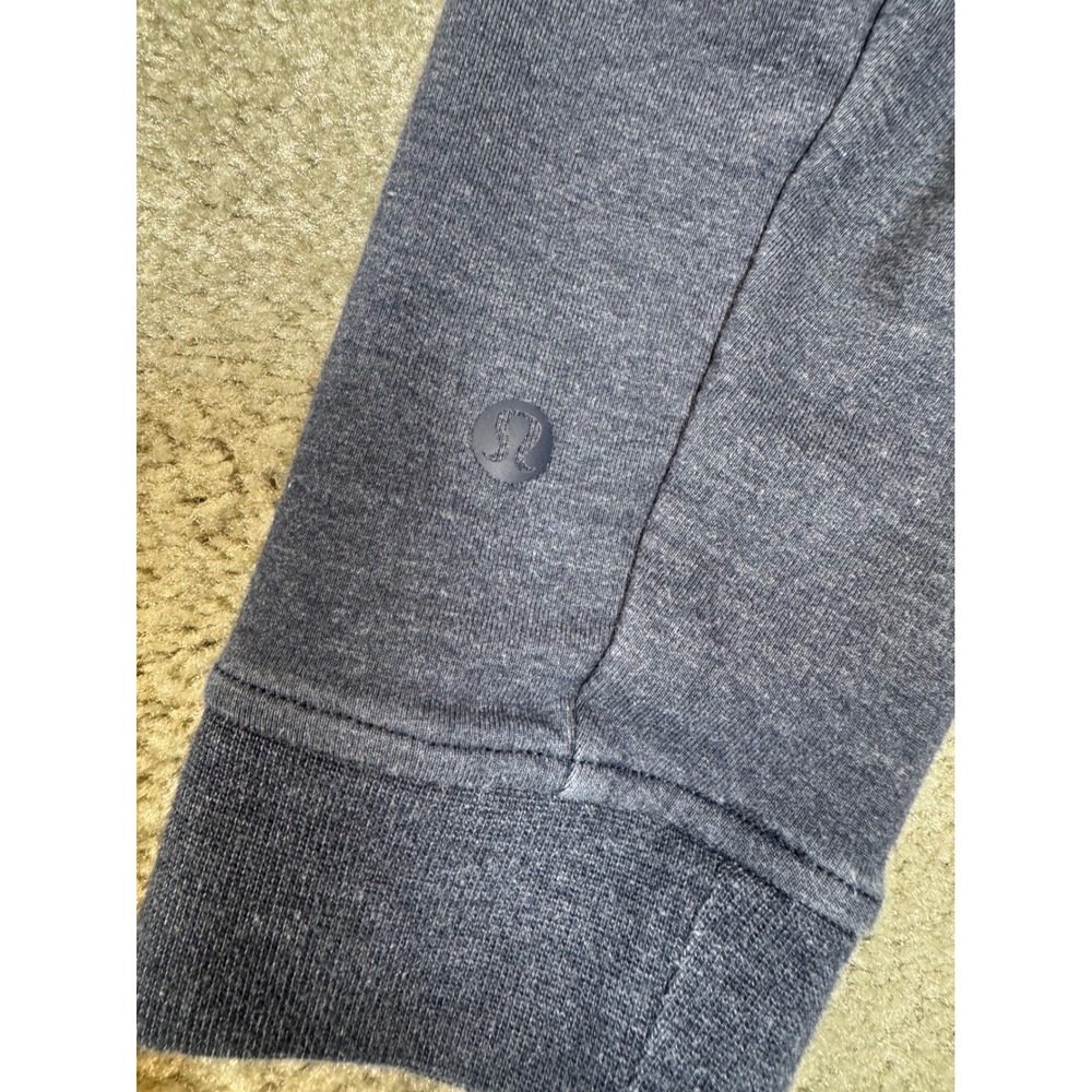 Lululemon Mens City Sweat Full Zip Hoodie Navy Blue Heathered Size S - Picture 5 of 9